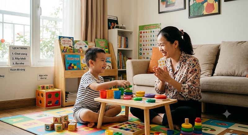 Phụ huynh áp dụng ABA tại nhà